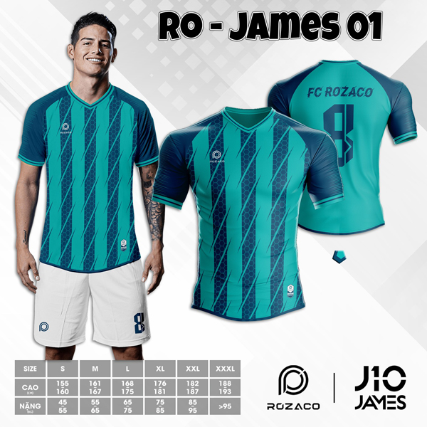 Những mẫu áo bóng đá hot nhất năm 2022 bán chạy nhất RO-JAMES 01 tại Thị xã Hương Trà Tỉnh Thừa Thiên Huế