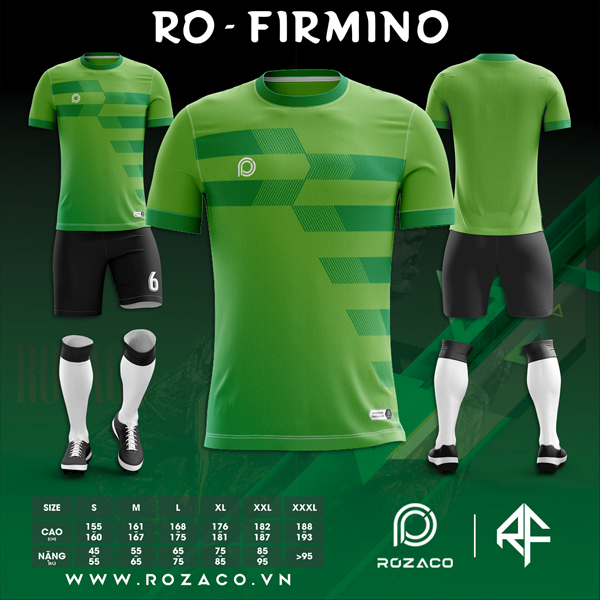Mẫu áo bóng đá không logo đẹp nhất 2022 RO-FIRMINO tại Huyện Bố Trạch Tỉnh Quảng Bình